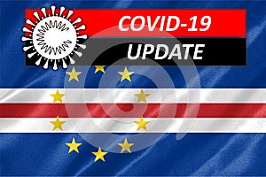 Coronavirus COVID-19 on Cape Verde Flag