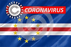 Coronavirus COVID-19 on Cape Verde Flag