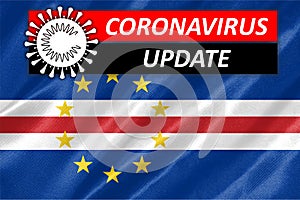 Coronavirus COVID-19 on Cape Verde Flag