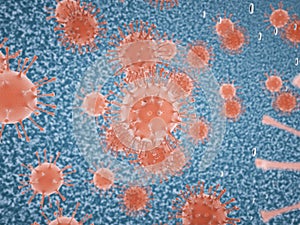 Coronavirus or Covid-19 cell pandemic virus