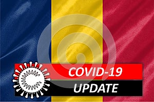 Coronavirus COVID-19 on Chad Flag