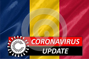 Coronavirus COVID-19 on Chad Flag