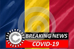 Coronavirus COVID-19 on Chad Flag