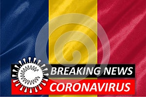 Coronavirus COVID-19 on Chad Flag