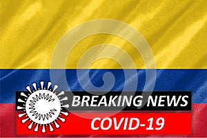 Coronavirus COVID-19 on Columbia Flag