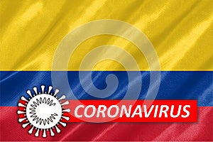 Coronavirus COVID-19 on Columbia Flag