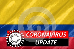Coronavirus COVID-19 on Columbia Flag
