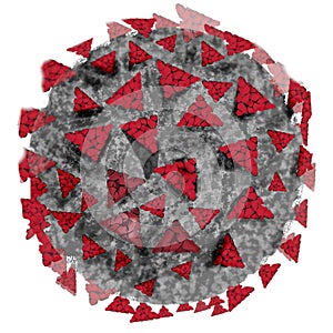 Coronavirus Covid-19 computer rendered Vector