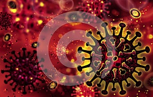 Coronavirus covid-19 conceptual background illustration