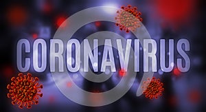 Coronavirus covid-19 conceptual background illustration