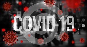 Coronavirus covid-19 conceptual background illustration