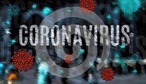 Coronavirus covid-19 conceptual background illustration