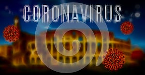 Coronavirus covid-19 conceptual background illustration