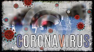 Coronavirus covid-19 conceptual background illustration