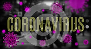 Coronavirus covid-19 conceptual background illustration