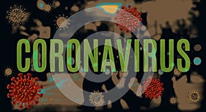 Coronavirus covid-19 conceptual background illustration