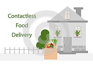 Coronavirus COVID-19 Contactless delivery Transfer