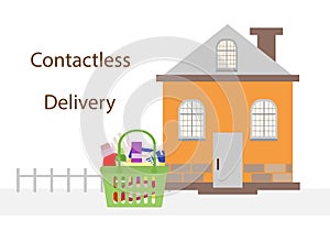 Coronavirus COVID-19 Contactless delivery Transfer