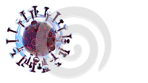 Coronavirus covid-19 covid 19 2019 ncov isolated in white background - 3d rendering