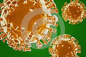 Coronavirus Covid-19 DELTA variant 3d render