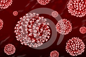Coronavirus COVID-19. The epidemic of the virus from the group of coronavirus turned into a pandemic. Coronavirus in human blood