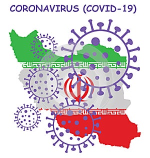 Coronavirus COVID 19 Iran map