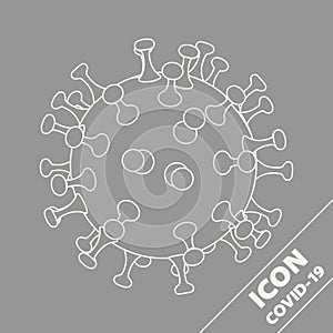 Coronavirus COVID-19. Isometry 3D line vector icon