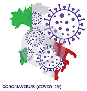 Coronavirus COVID 19 Italy map