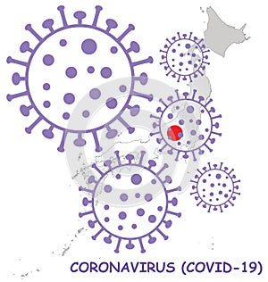 Coronavirus COVID 19 Japan map