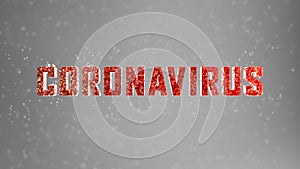 Coronavirus COVID-19 modern typography lettering title on white background