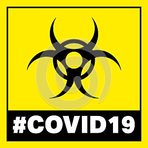 Coronavirus covid-19 outbreak alert sign to aware public