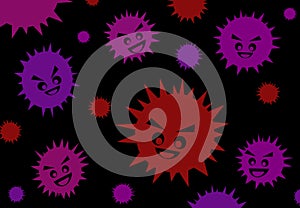 Coronavirus or Covid-19 outbreak influenza ,vector of virus background.