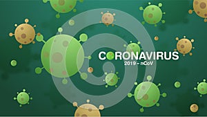 Coronavirus and covid-19 outbreaking vector background
