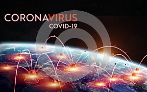 Coronavirus Covid-19 pandemic spreading in Europe between countries and infecting population 3D rendering