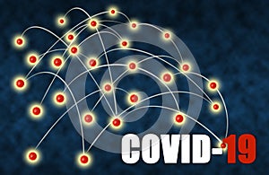 Coronavirus COVID-19 pandemic spreading via travel and community
