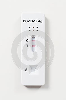 Coronavirus Covid-19 positive test result with SARS-CoV-2 Antigen Rapid Test kits for Self testing