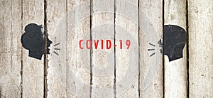 Coronavirus COVID-19. Protect vulnerable adults and older people. Head, people, listen and speak icon, flat design. Part
