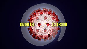 CORONAVIRUS, Covid-19, Science Animation Background, 60 FPS, Loop, with Alpha Matte, 4k