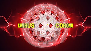 CORONAVIRUS, Covid-19, Science Animation Background, 60 FPS, Loop, with Alpha Matte, 4k