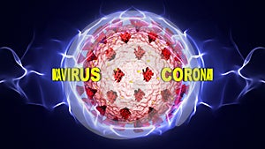 CORONAVIRUS, Covid-19, Science Animation Background, 60 FPS, Loop, with Alpha Matte, 4k