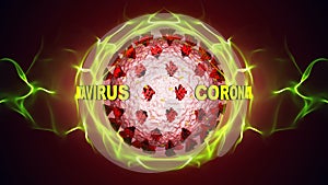 CORONAVIRUS, Covid-19, Science Animation Background, Loop, 4k