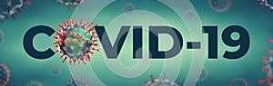 Coronavirus COVID-19 text banner concept image