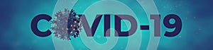 Coronavirus COVID-19 text banner concept image