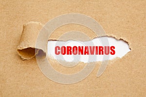 Coronavirus Covid-19 Torn Paper Concept