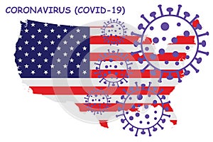 Coronavirus COVID 19 United States of America map