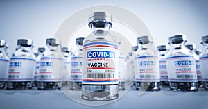 Coronavirus Covid-19 vaccine. Covid19 vaccination production and supply