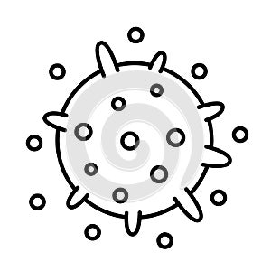 Coronavirus. Covid-19 Virus icon. The Molecule viral bacteria infection. Virus infection test. Pandemic. Flu epidemic