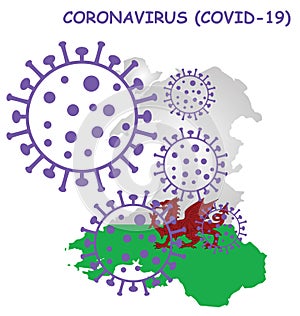 Coronavirus COVID 19 Wales map