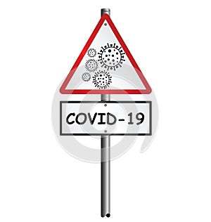 Coronavirus COVID 19 Warning sign