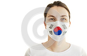 Coronavirus COVID-19. Woman With Face Mask